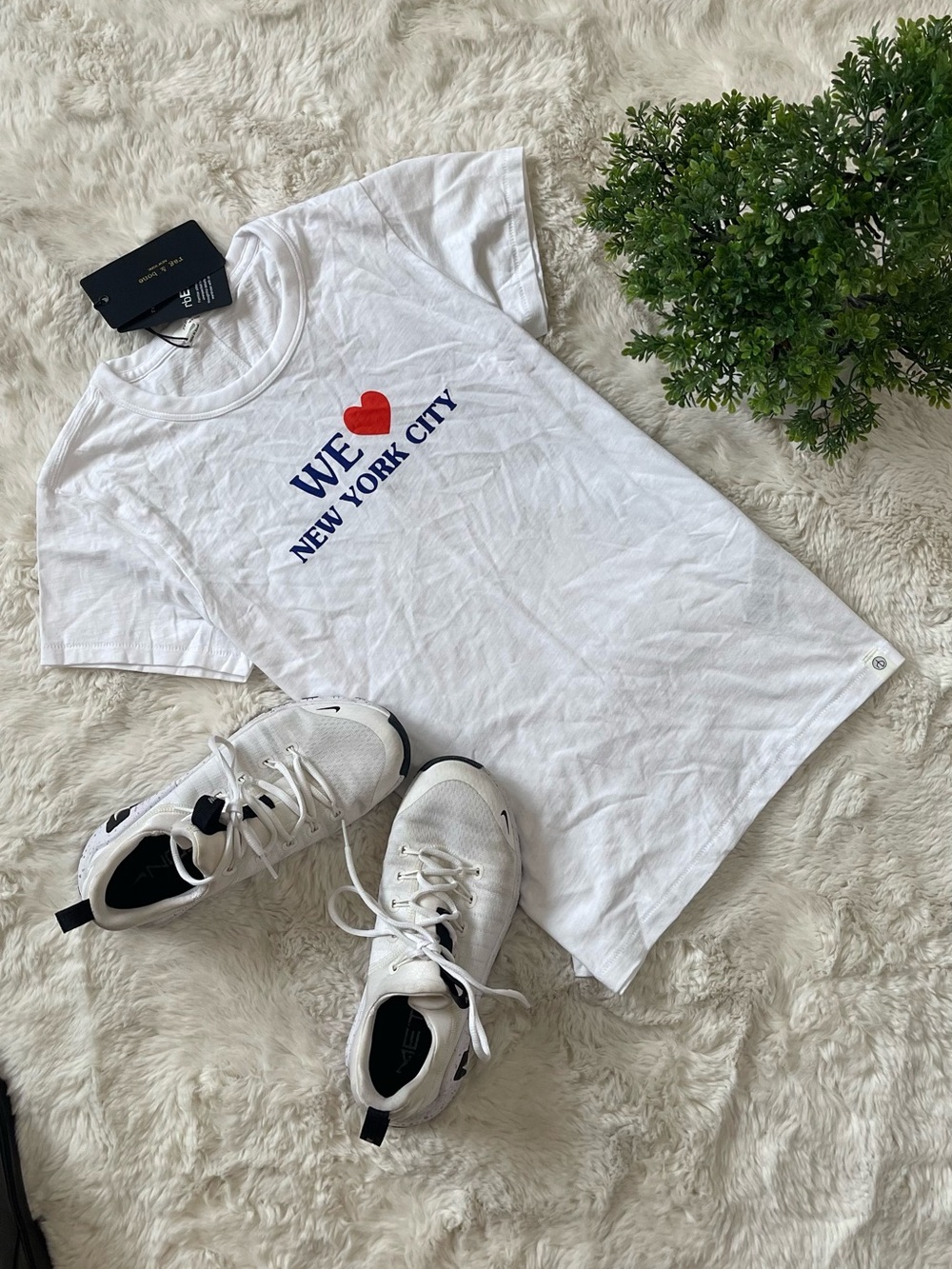 NWT Rag & Bone We Love NYC White Pima Cotton Graphic Tee M